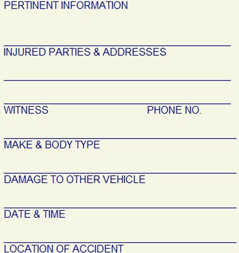 accident collision form